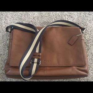 COACH -City Charles Brown Calfskin Leather Messeng